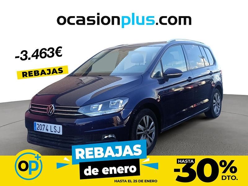 Azul Usado 2021 VW Touran Advance Monovolumen | 32.490 € (Caro) - Imagen 1/4