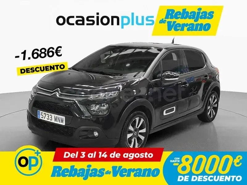 Usado Citroën C3 PureTech 83 CV (61 kW) 2024 Negro Berlina