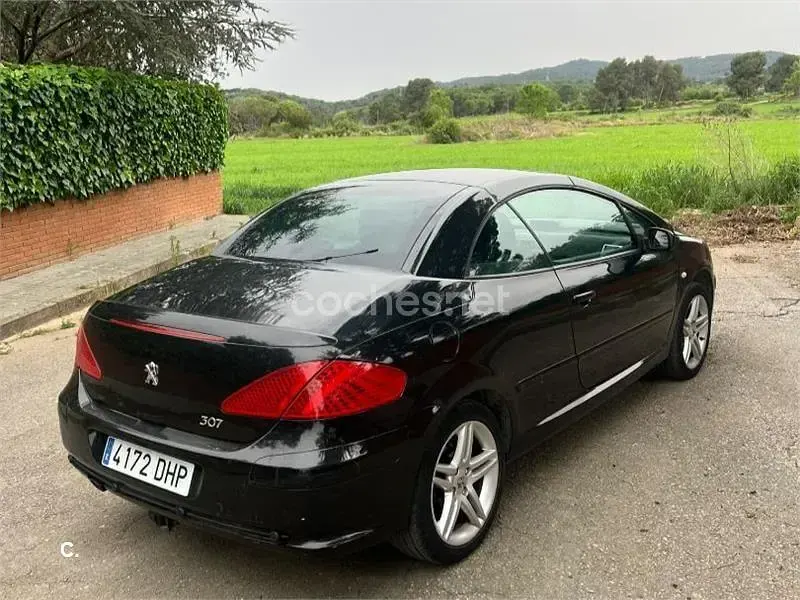Usado Peugeot 307 CC 110 CV (80 kW) 2005 Negro Descapotable
