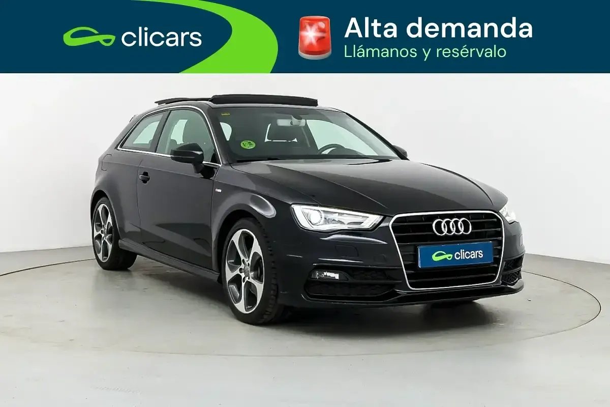 Usado Audi A3 S-Line 110 CV (80 kW) 2015 Negro Utilitario