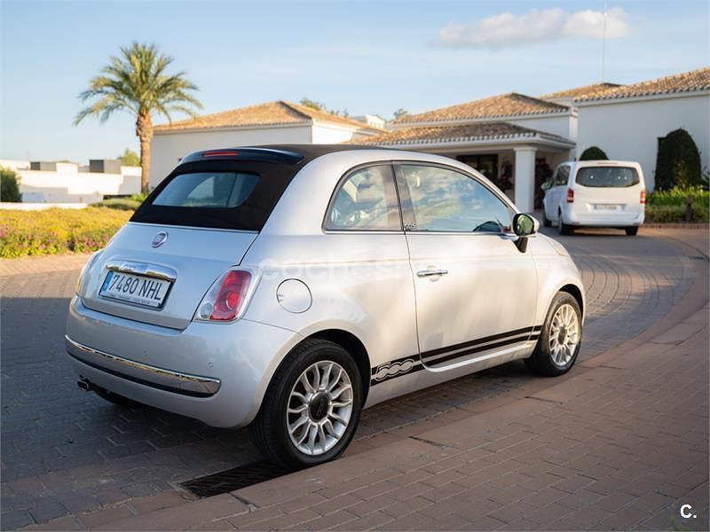 Usado Fiat 500C 95 CV (69 kW) 2010 Gris / plata Descapotable