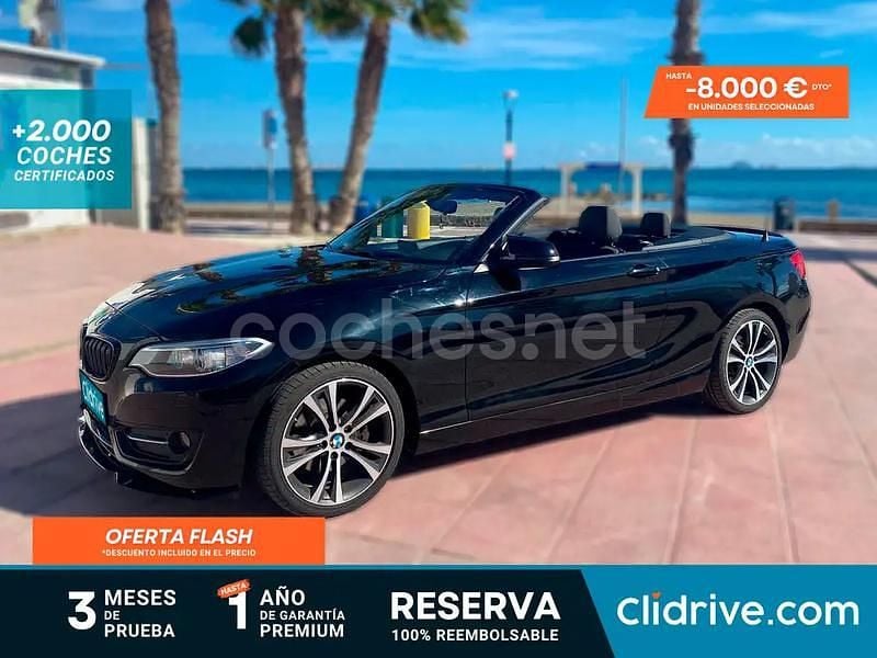 Negro Usado 2016 BMW 220 Descapotable | 20.990 € (Precio justo) - Imagen 1/3