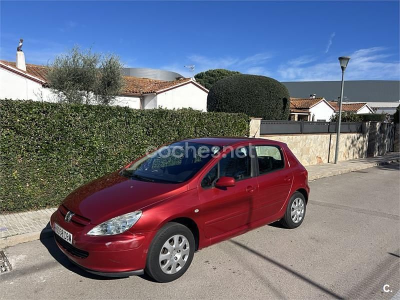 Usado Peugeot 307 90 CV (66 kW) 2004 Granate Berlina