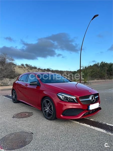 Usado Mercedes A200 AMG line 136 CV (100 kW) 2017 Rojo Berlina