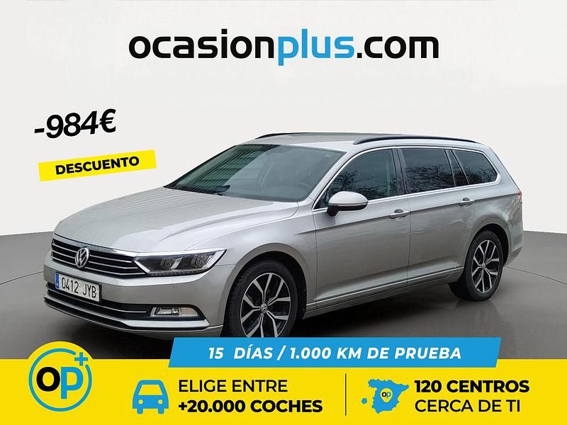 Gris Usado 2017 VW Passat Advance Familiar | 13.290 € (Buen precio) - Imagen 1/4