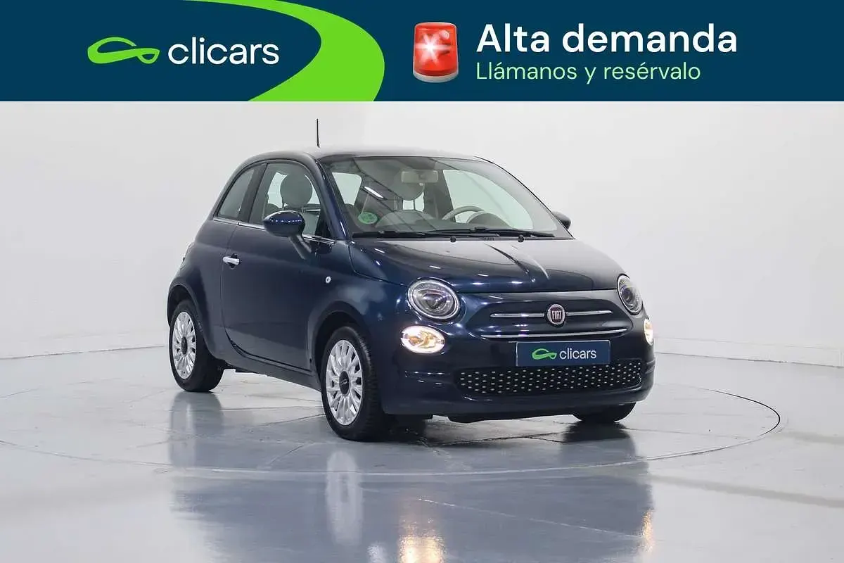 Usado Fiat 500 Lounge 69 CV (50 kW) 2019 Azul Utilitario