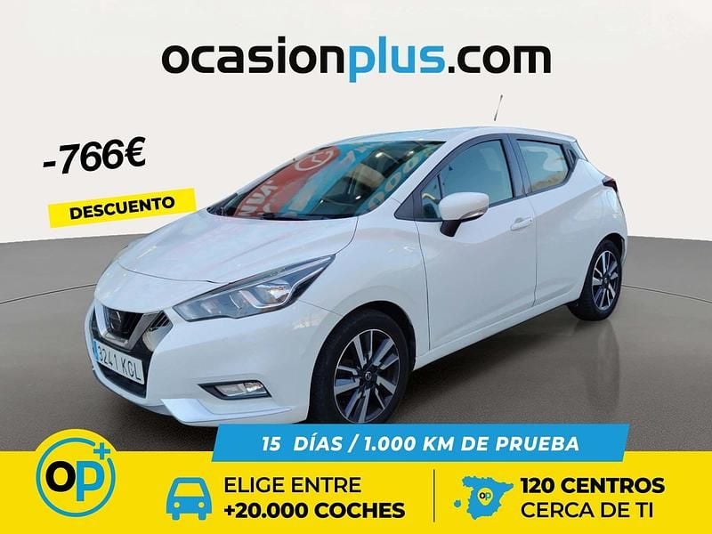 Blanco Usado 2017 Nissan Micra Acenta Berlina | 10.350 € (Precio justo) - Imagen 1/4