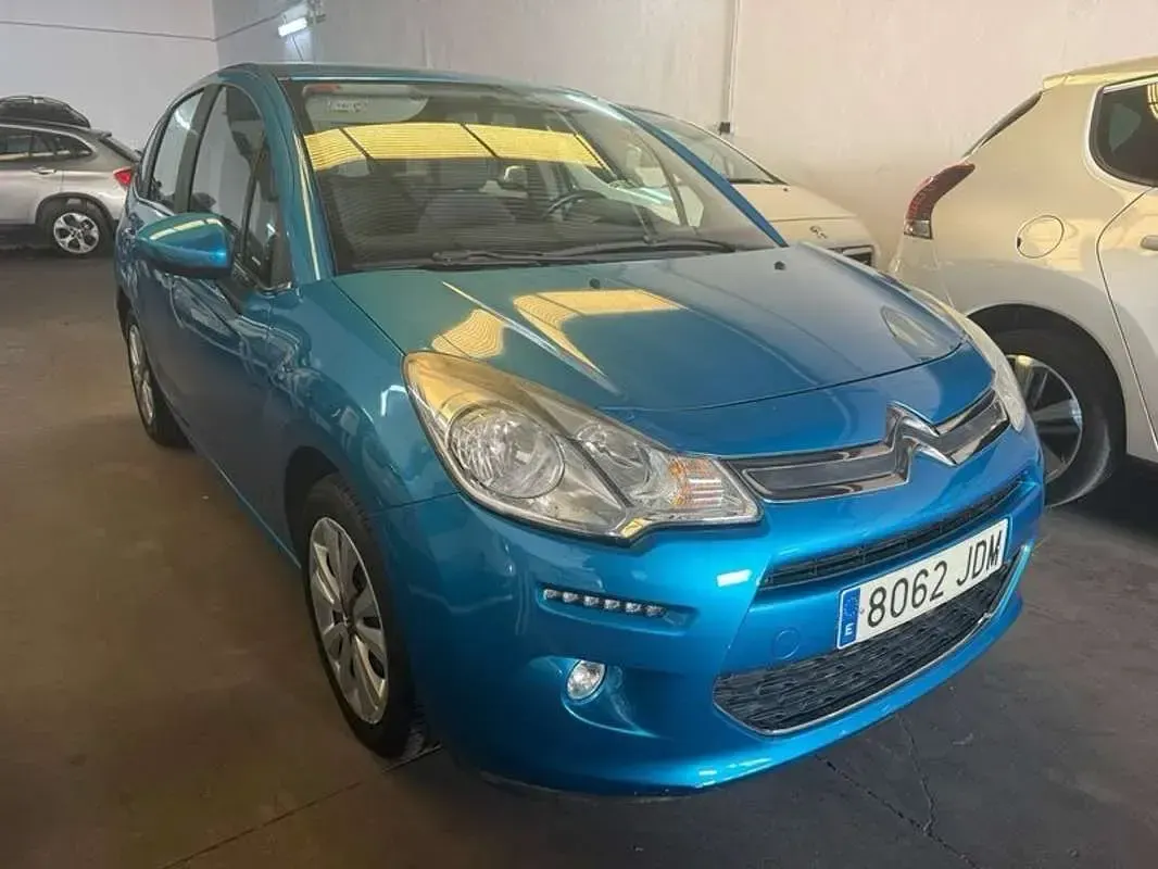 Usado Citroën C3 Seduction 68 CV (50 kW) 2015 Azul Utilitario