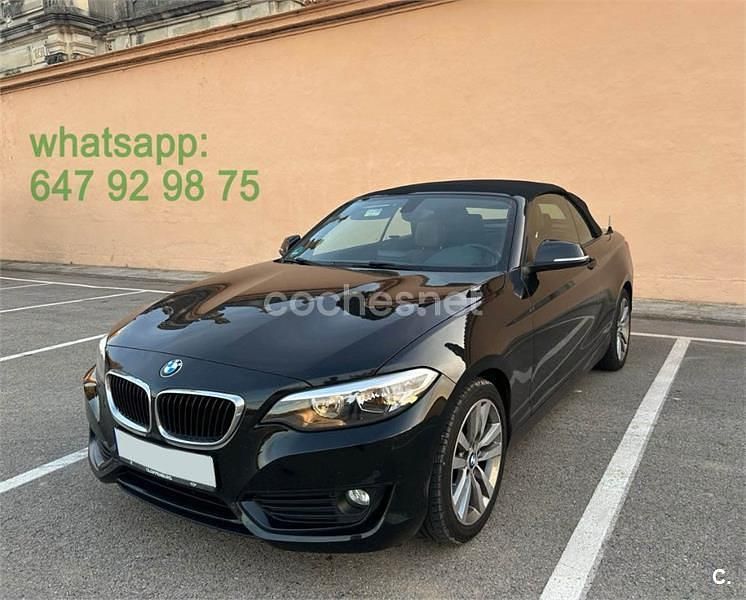Usado BMW 218 150 CV (110 kW) 2015 Negro Descapotable