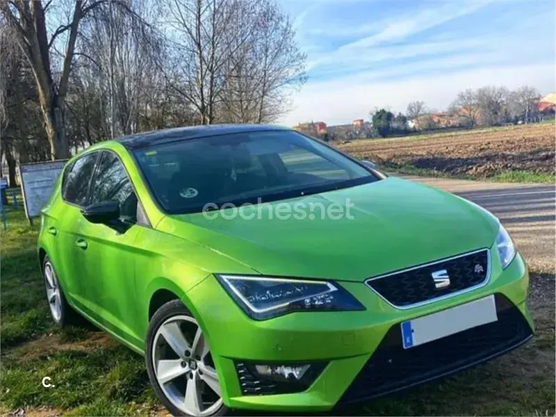 Usado Seat Leon FR 184 CV (135 kW) 2014 Verde Berlina