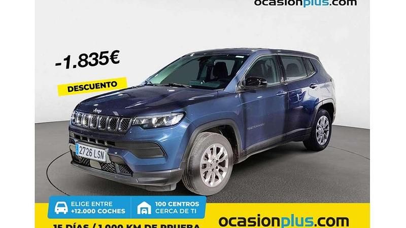 Blanco Usado 2021 Jeep Compass Longitude SUV | 18.355 € (Precio justo) - Imagen 1/4