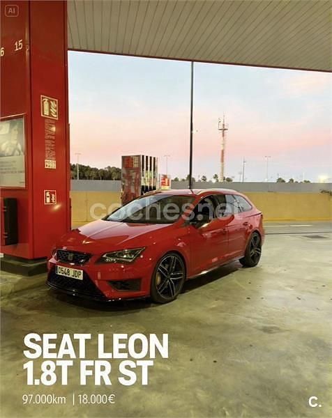 Usado Seat Leon ST FR 180 CV (132 kW) 2015 Rojo Familiar