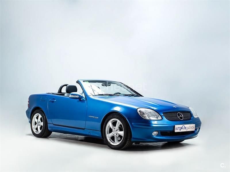 Usado Mercedes SLK200 163 CV (119 kW) 2000 Azul Descapotable