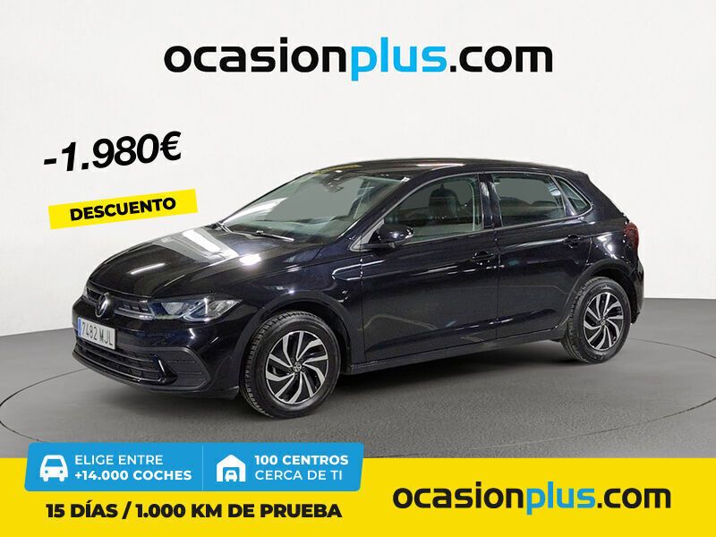 Negro Usado 2023 VW Polo Life Berlina | 18.490 € (Precio justo) - Imagen 1/4
