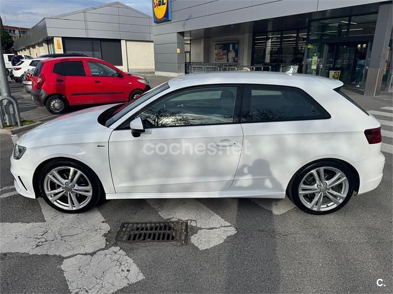 Usado Audi A3 S-Line 110 CV (80 kW) 2017 Blanco Berlina