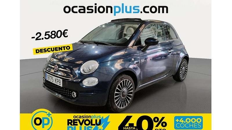 Usado Fiat 500C Lounge 69 CV (50 kW) 2018 Azul Descapotable