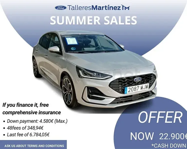 Usado Ford Focus ST-Line X 125 CV (91 kW) 2023 Gris / plata Berlina