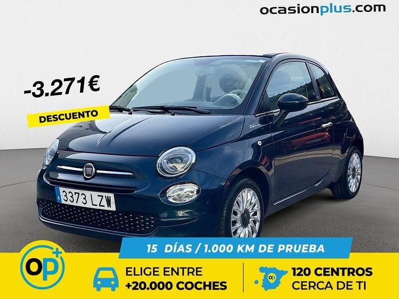 Azul Usado 2022 Fiat 500 Dolcevita Descapotable | 10.690 € (Precio justo) - Imagen 1/4