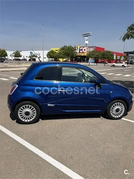 Usado Fiat 500 Lounge 69 CV (50 kW) 2009 Azul Descapotable