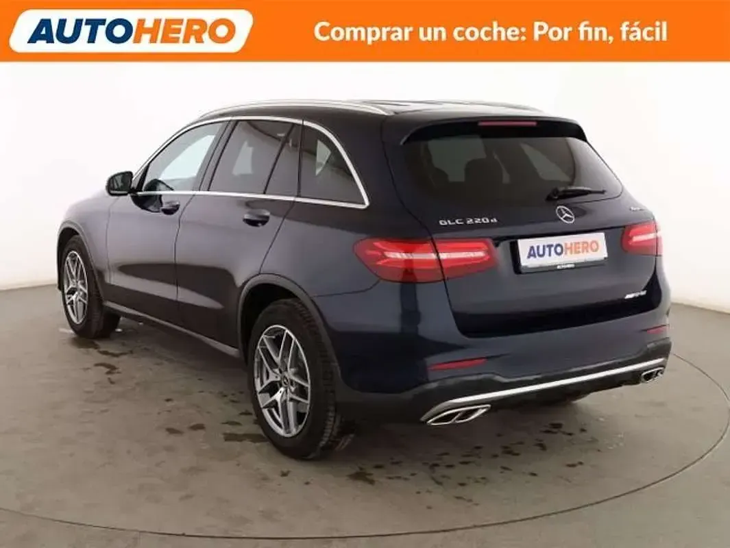 Usado Mercedes GLC220 AMG line 170 CV (125 kW) 2018 Azul SUV