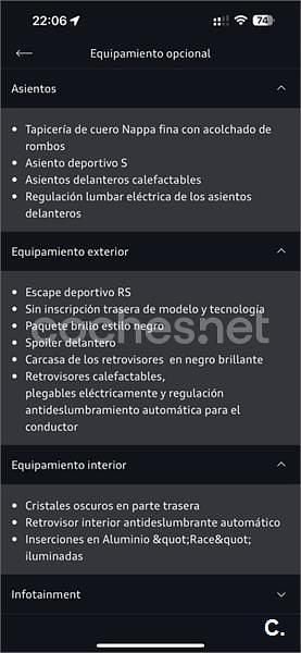 Usado Audi RS3 400 CV (294 kW) 2018 Azul Berlina