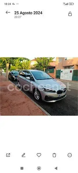 Usado BMW 216 116 CV (85 kW) 2019 Gris / plata Familiar