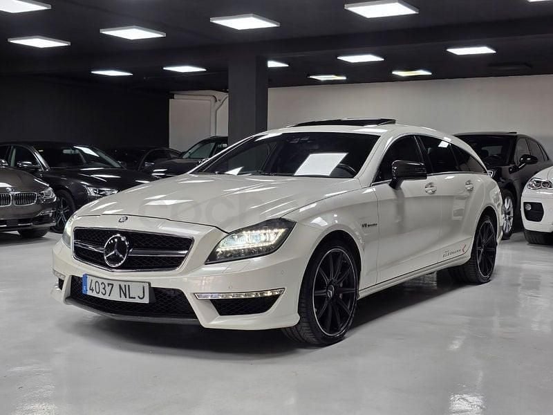 Usado Mercedes CLS63 AMG Shooting Brake AMG 585 CV (430 kW) 2014 Blanco Familiar