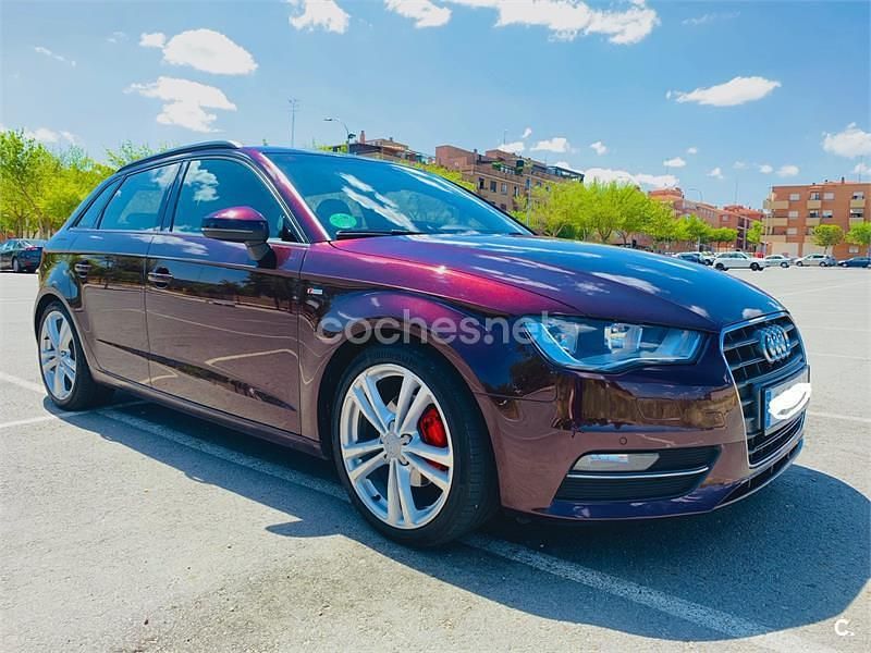Usado Audi A3 S-Line 150 CV (110 kW) 2015 Granate Berlina