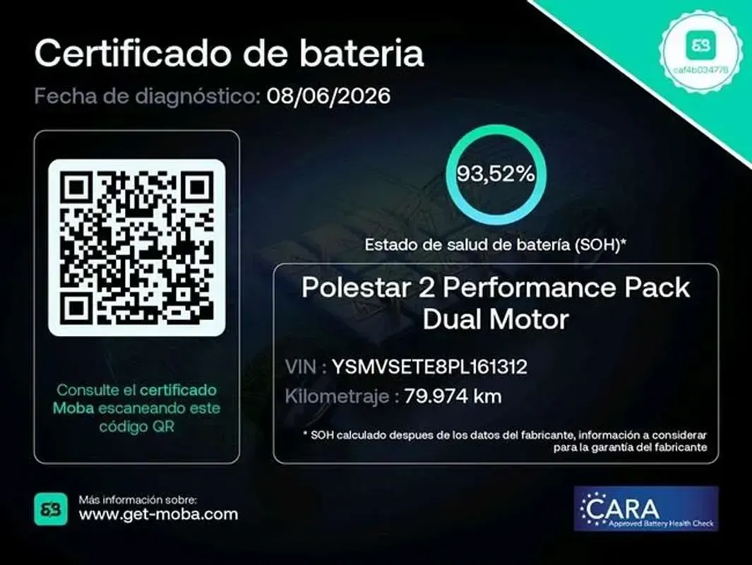 Usado Polestar 2 Performance 350 kW (476 CV) 2023 Gris Utilitario