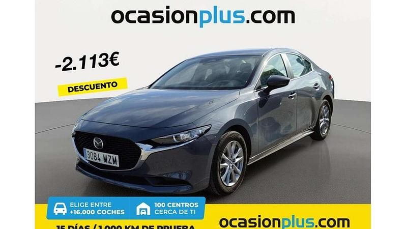 Gris Usado 2025 Mazda 3 Prime-Line Berlina | 20.667 € - Imagen 1/4
