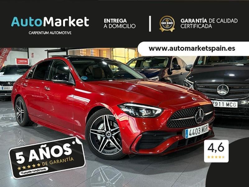 Granate Usado 2023 Mercedes C200 AMG Line Premium Plus Berlina | 38.900 € (Precio justo) - Imagen 1/4