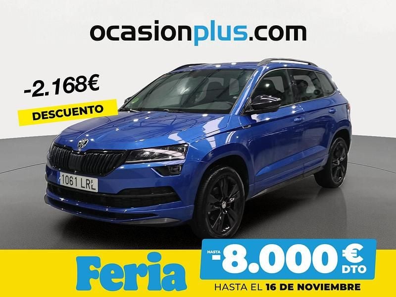Azul Usado 2021 Skoda Karoq SportLine SUV | 23.850 € (Precio justo) - Imagen 1/4