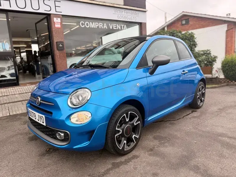 Usado Fiat 500C S 69 CV (50 kW) 2017 Azul Descapotable