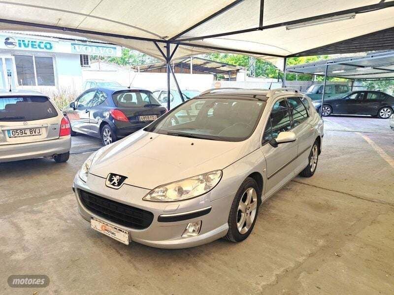 Usado Peugeot 407 Sport 136 CV (100 kW) 2006 Plateado Familiar