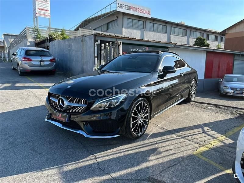 Negro Usado 2017 Mercedes C220 AMG line Coupe | 21.500 € (Precio justo) - Imagen 1/4