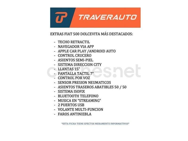 Usado Fiat 500C Dolcevita 70 CV (51 kW) 2022 Azul Descapotable