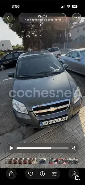 Usado Chevrolet Aveo LT 94 CV (69 kW) 2007 Gris / plata Berlina