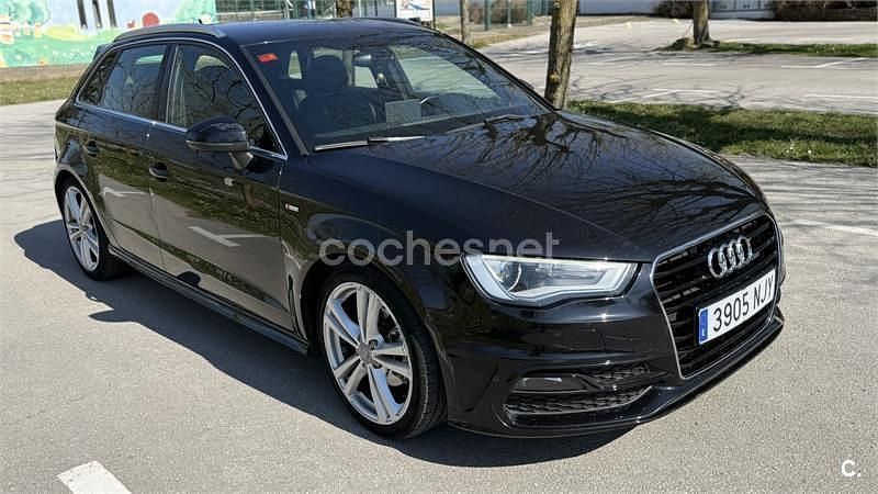 Usado Audi A3 S-Line 125 CV (91 kW) 2014 Negro Berlina