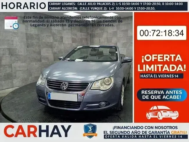Usado VW Eos 140 CV (102 kW) 2010 Descapotable