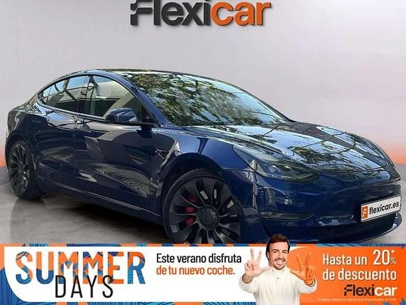 Azul Usado 2021 Tesla Model 3 Performance Berlina | 32.990 € (Precio justo) - Imagen 1/4