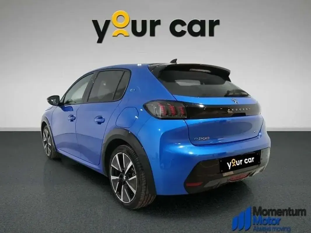 Usado Peugeot e-208 GT 100 kW (136 CV) 2020 Azul Utilitario