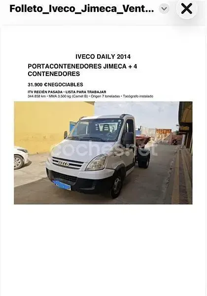 Usado Iveco Daily 146 CV (107 kW) 2012 Blanco Pickup/Camioneta