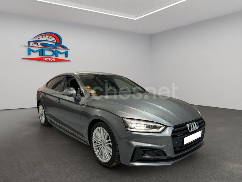 Gris / plata Usado 2018 Audi A5 Sportback S-Line Berlina | 25.480 € (Precio justo) - Imagen 1/4