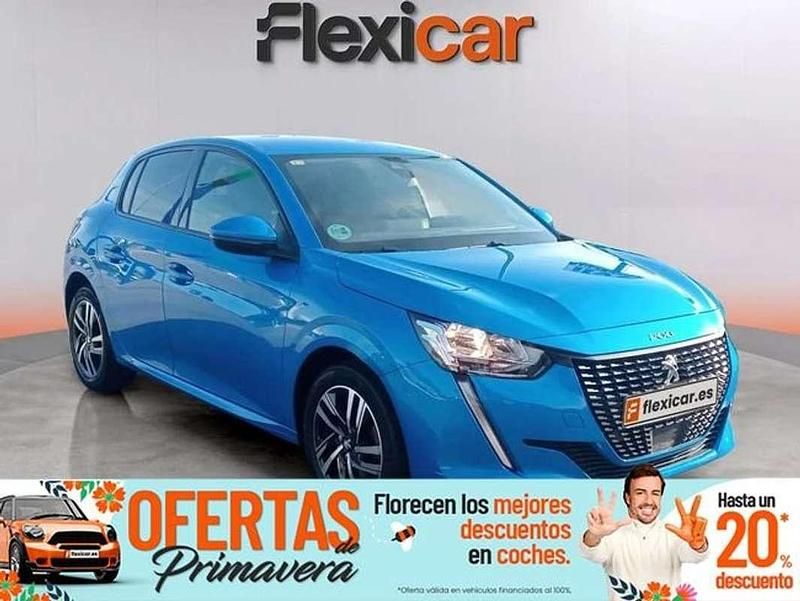 Usado Peugeot 208 Allure 101 CV (74 kW) 2020 Azul Utilitario
