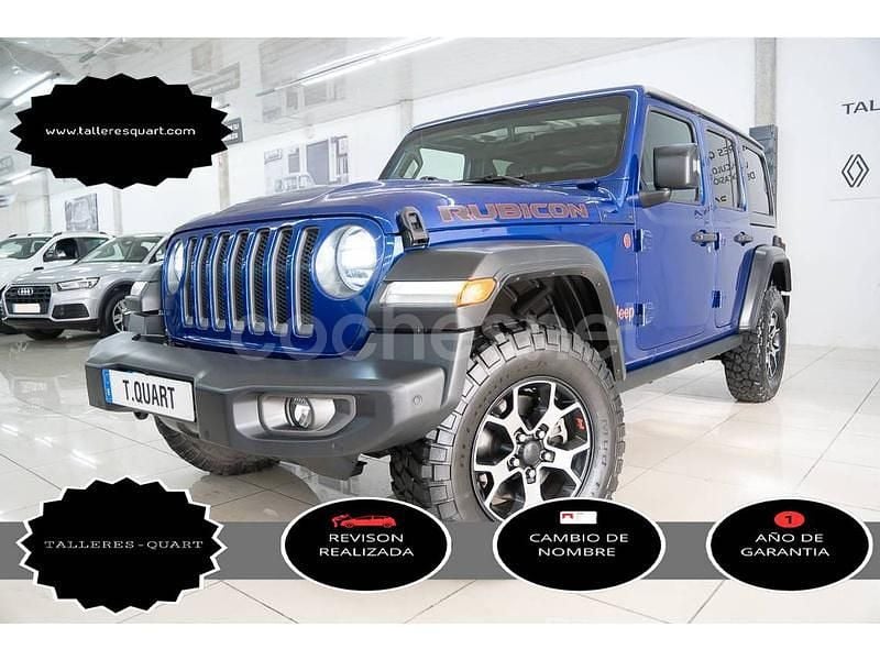 Azul Usado 2019 Jeep Wrangler Unlimited Rubicon SUV | 53.990 € (Un poco caro) - Imagen 1/4