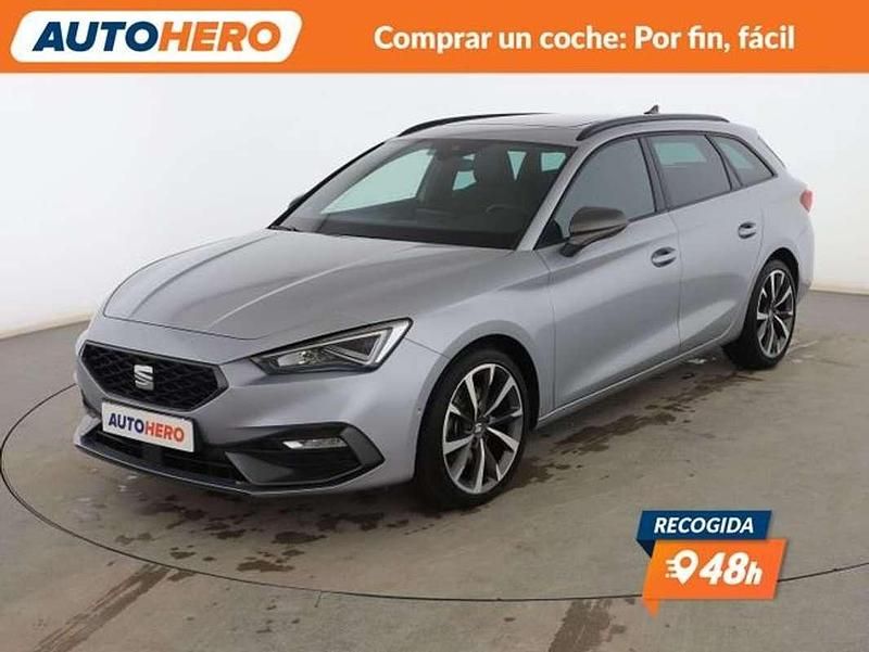 Plateado Usado 2021 Seat Leon FR Familiar | 21.237 € (Precio justo) - Imagen 1/3