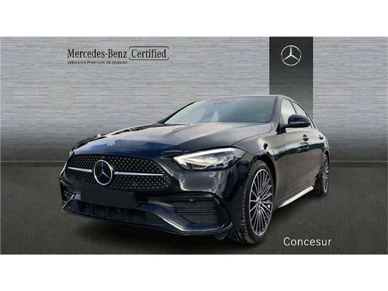 Negro obsidiana Usado 2024 Mercedes C220 AMG line Berlina | 46.900 € (Precio justo) - Imagen 1/4