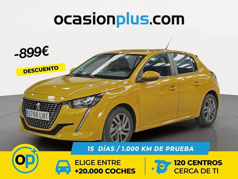 Usado Peugeot 208 Active 75 CV (55 kW) 2021 Amarillo Utilitario