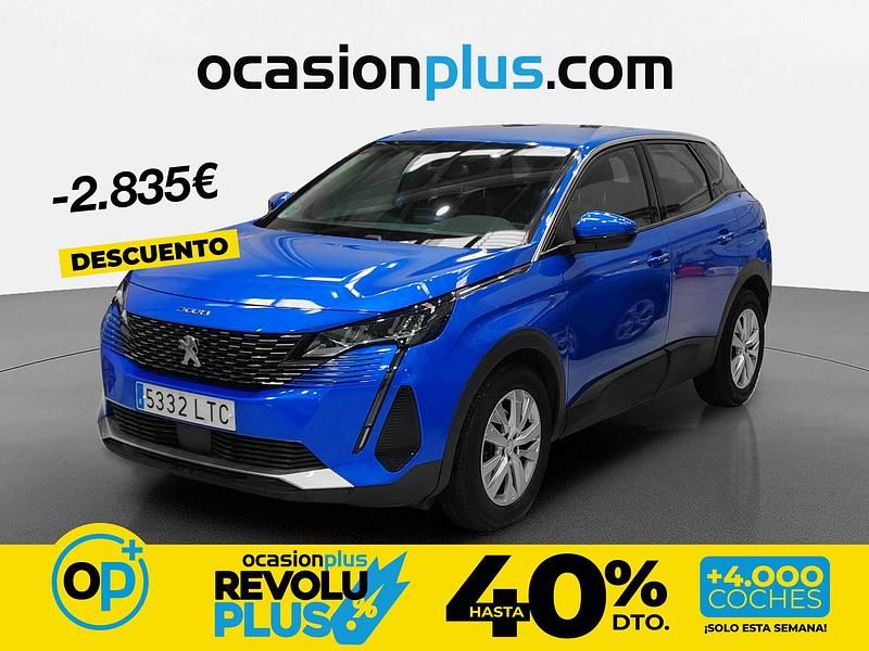 Usado Peugeot 3008 Active 130 CV (95 kW) 2021 Azul SUV