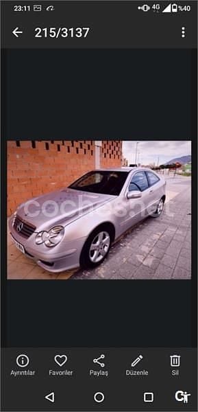 Usado Mercedes C220 150 CV (110 kW) 2006 Gris / plata Berlina